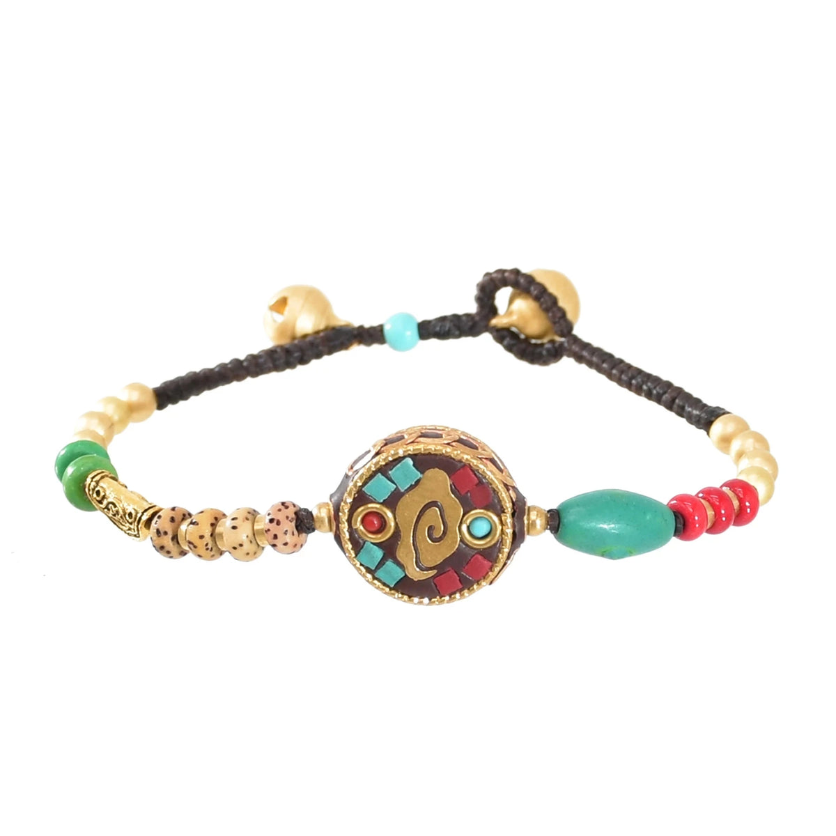 Vintage Tibetan Ethnic Colorful Stone Bead Bracelet