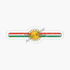Kurdistan Map National Flag and Emblem Sticker