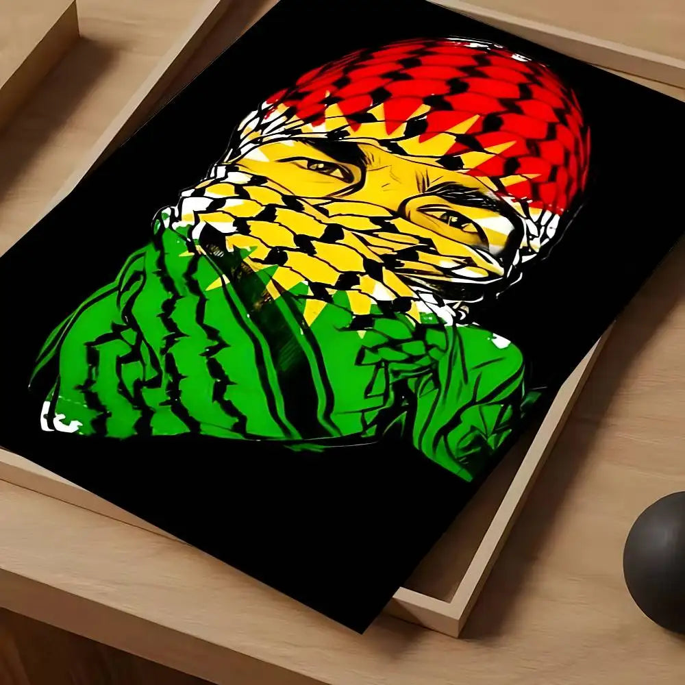 Vintage Waterproof Kurdistan Flag Poster