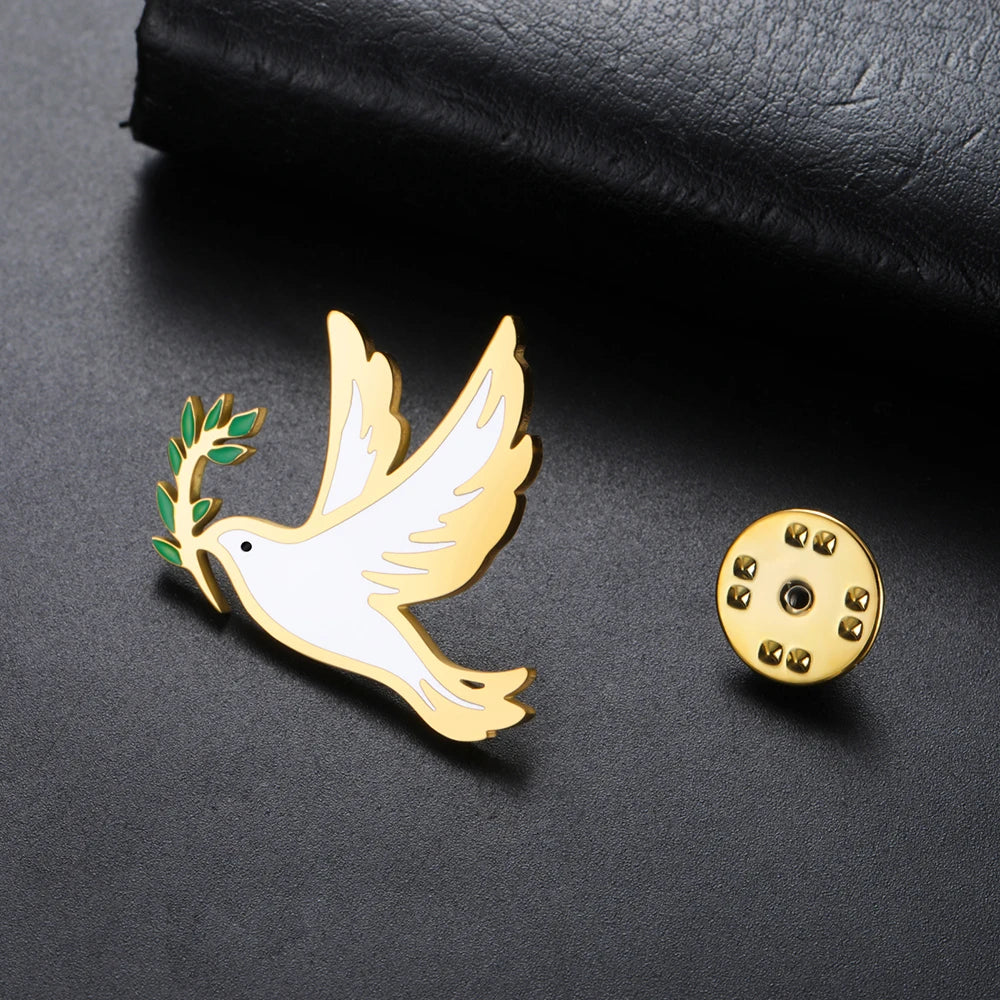 Dawapara Dove of Peace Brooch Animal Pin