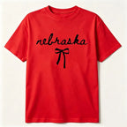 Nebraska Bow  T Shirt