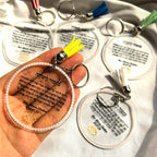 Jewish Thanksgiving Prayer Card With Keychain Bar