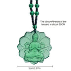 Liuli Crystal Buddha Green Tara Pendant