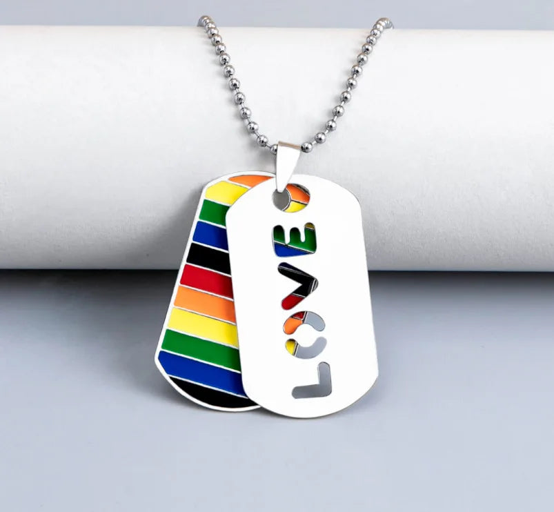 Stainless Steel LGBT Gay Lesbian Love Pride Necklaces