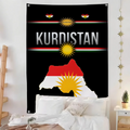 Kurdistan Eagle Map Azadi Flag