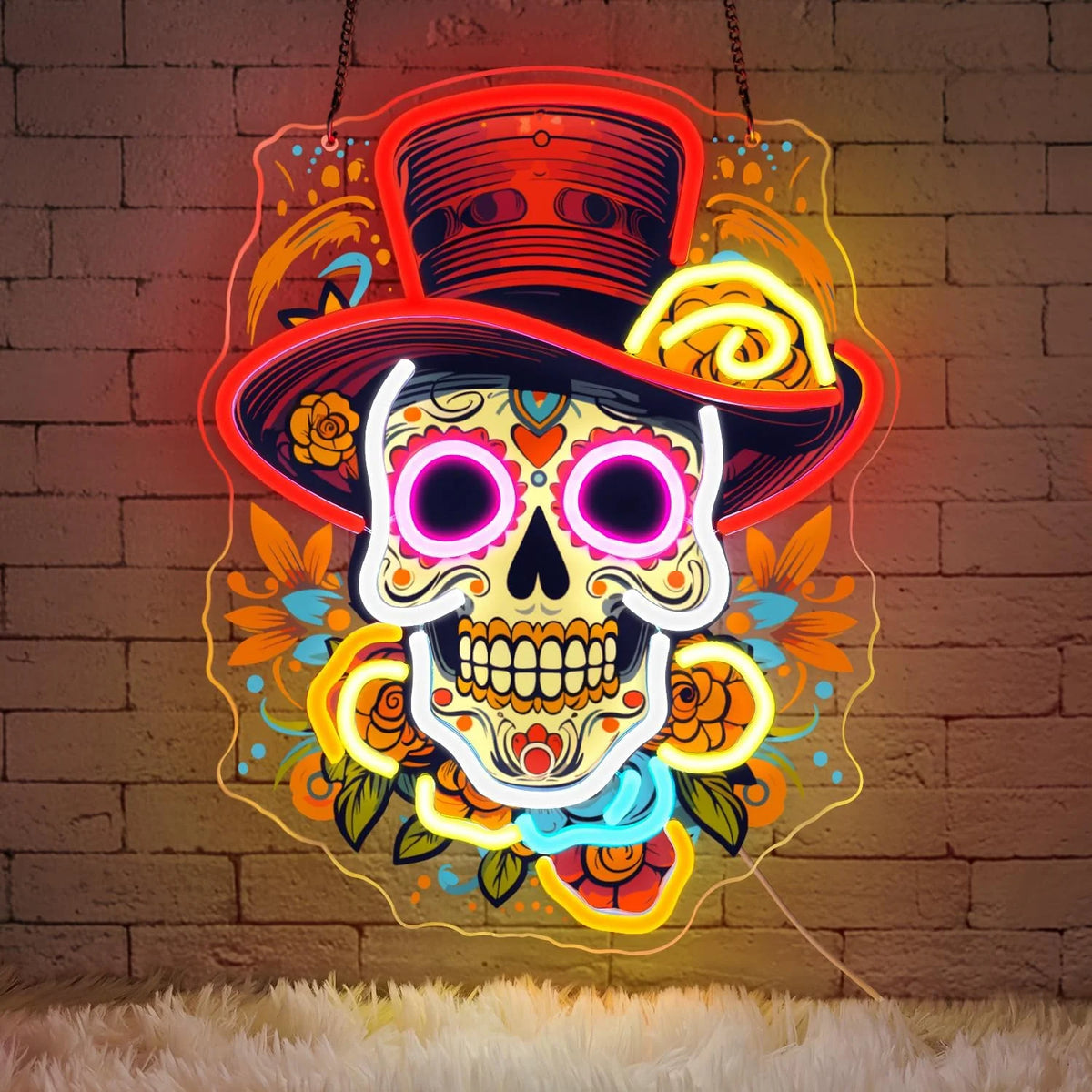 Sugar Skull Neon Sign
