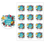 Happy New Year Celebration Sticker Flower