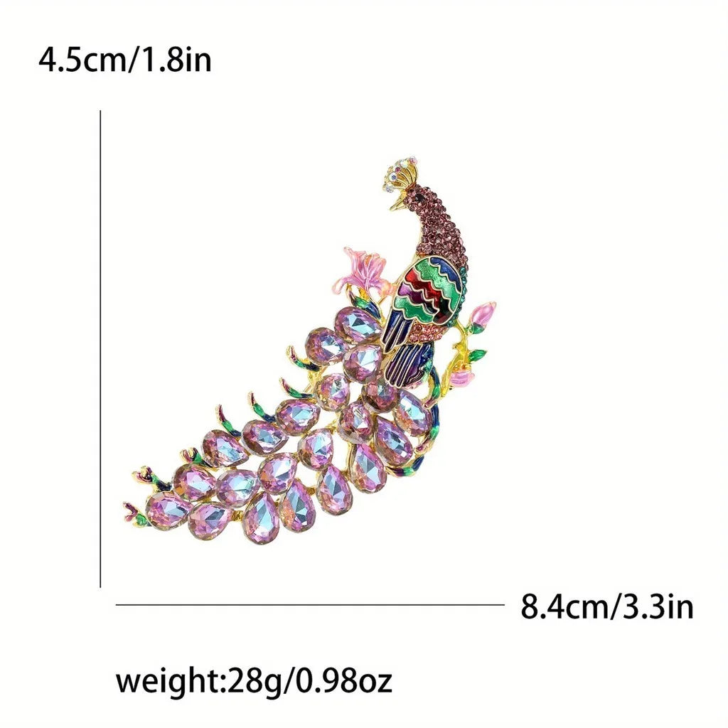 Luxury and fashionable peacock pin