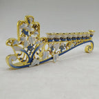 Hanukkah Hand Painted Enamel Menorah Candelabra Chanukah