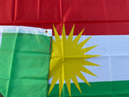 Kurdistan Hanging Polyester Flag