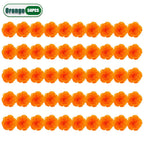 2.17 Inch Marigold Artificial Flowers Day of The Dead, Halloween and Diwali Party Home Outdoor Decoration