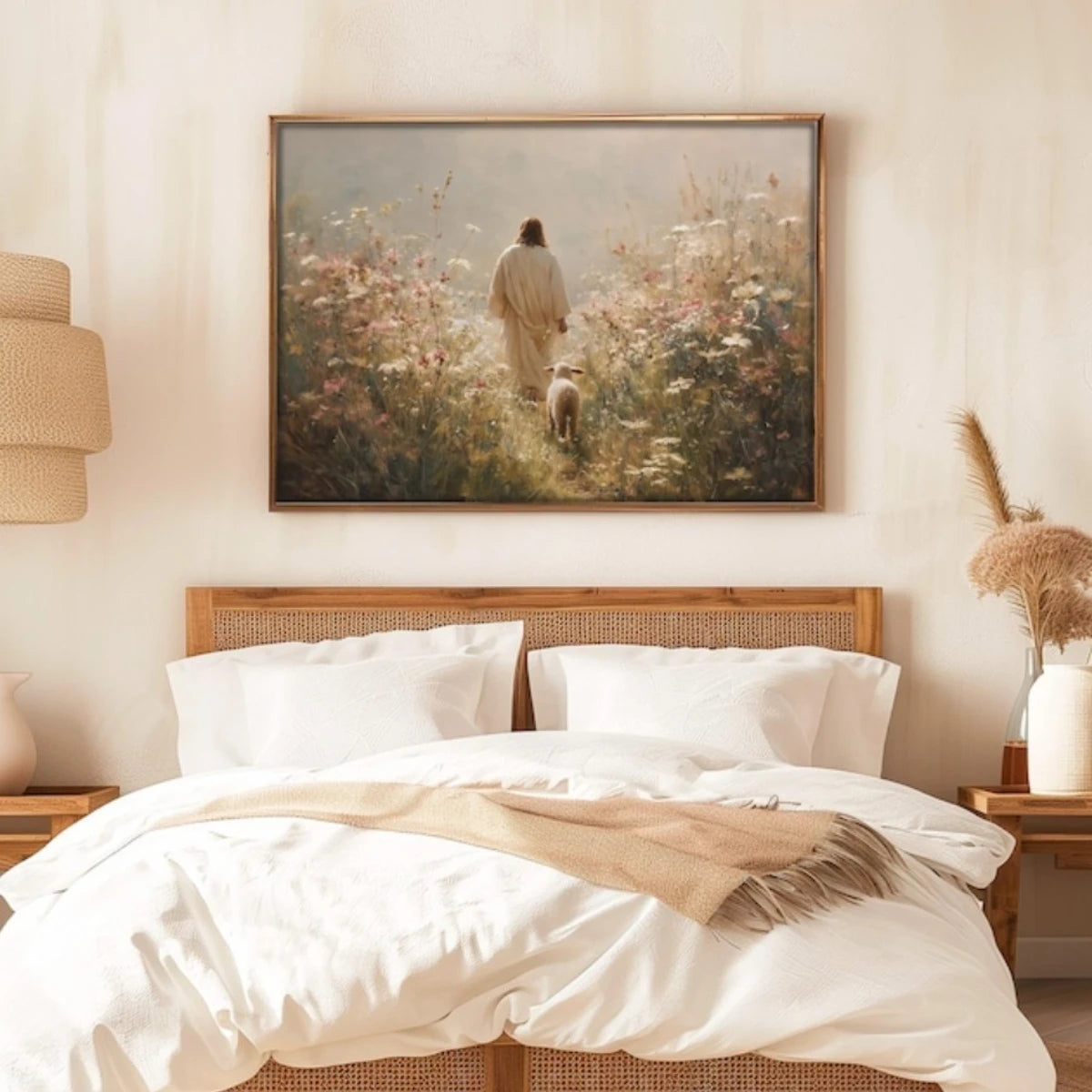 Jesus Sheep Canvas Poster