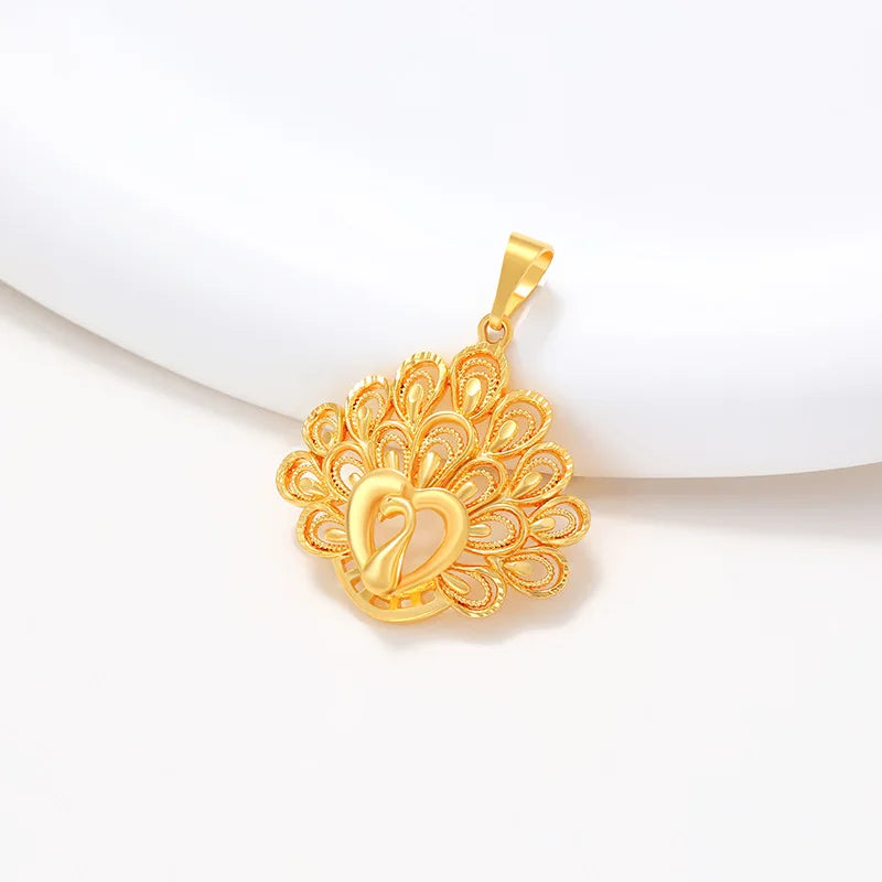 Gold Peacock Necklace