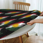 Kurdistan Flag Waterproof Round Tablecloth