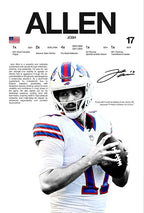 Classic American Football Sports Star Art Poster