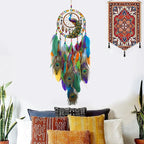 Peacock Colorful Feathers Dream Catcher