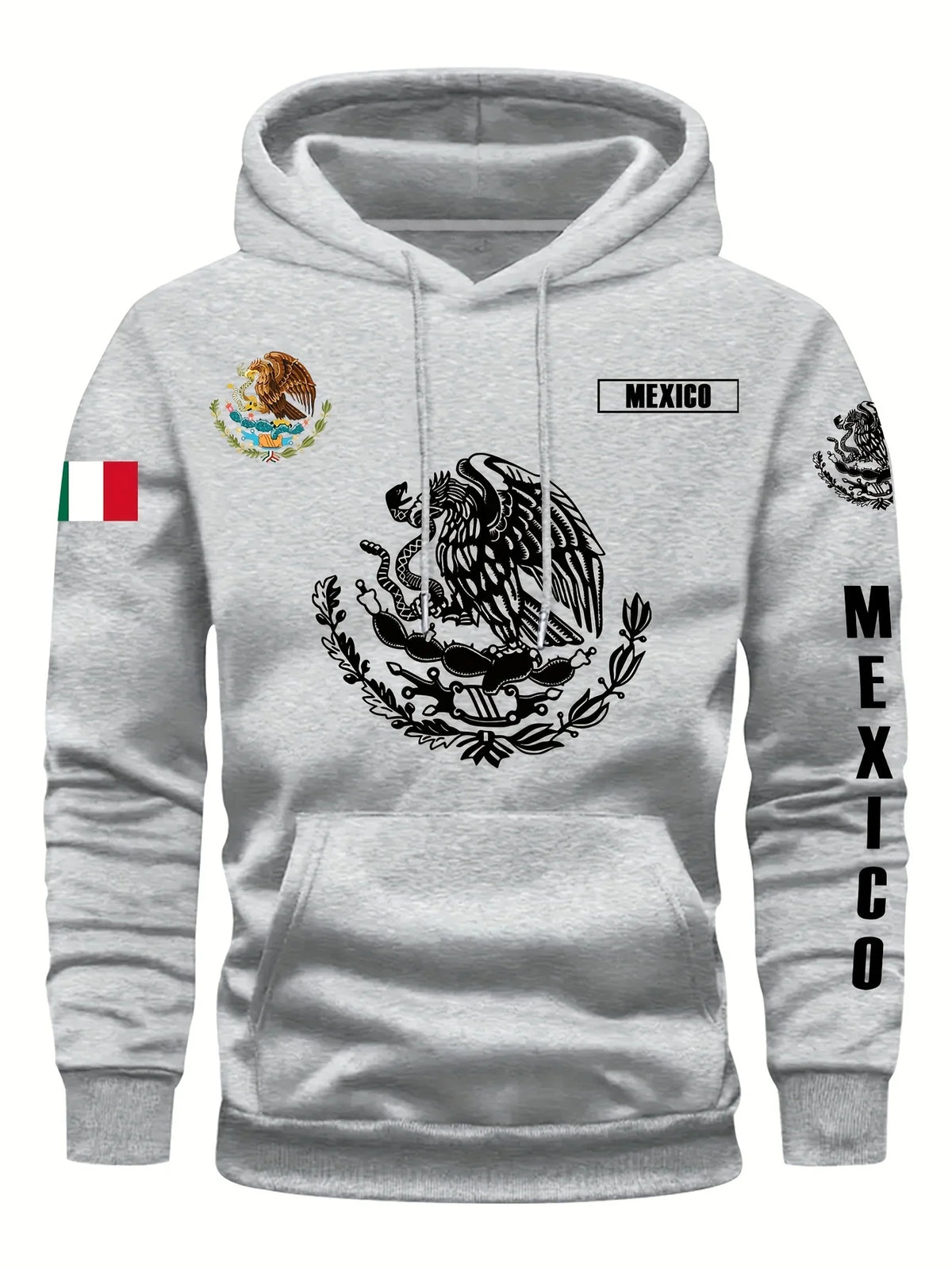 Hoodie Sweatshirt Mexican Flag Eagle – Warm Casual Top