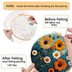 Wool Felting Painting Kit, Peacock