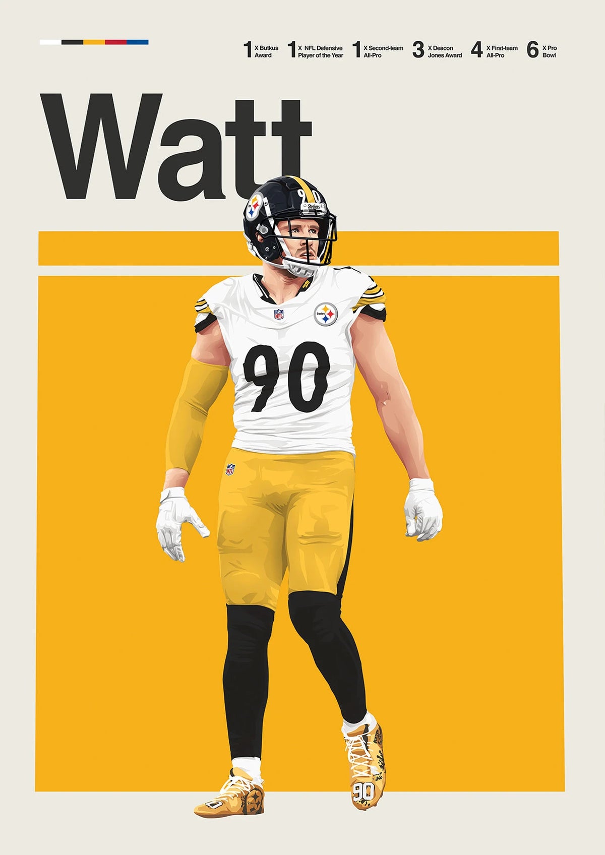 Classic American Football Star Athletes Highlights Achievements Posters