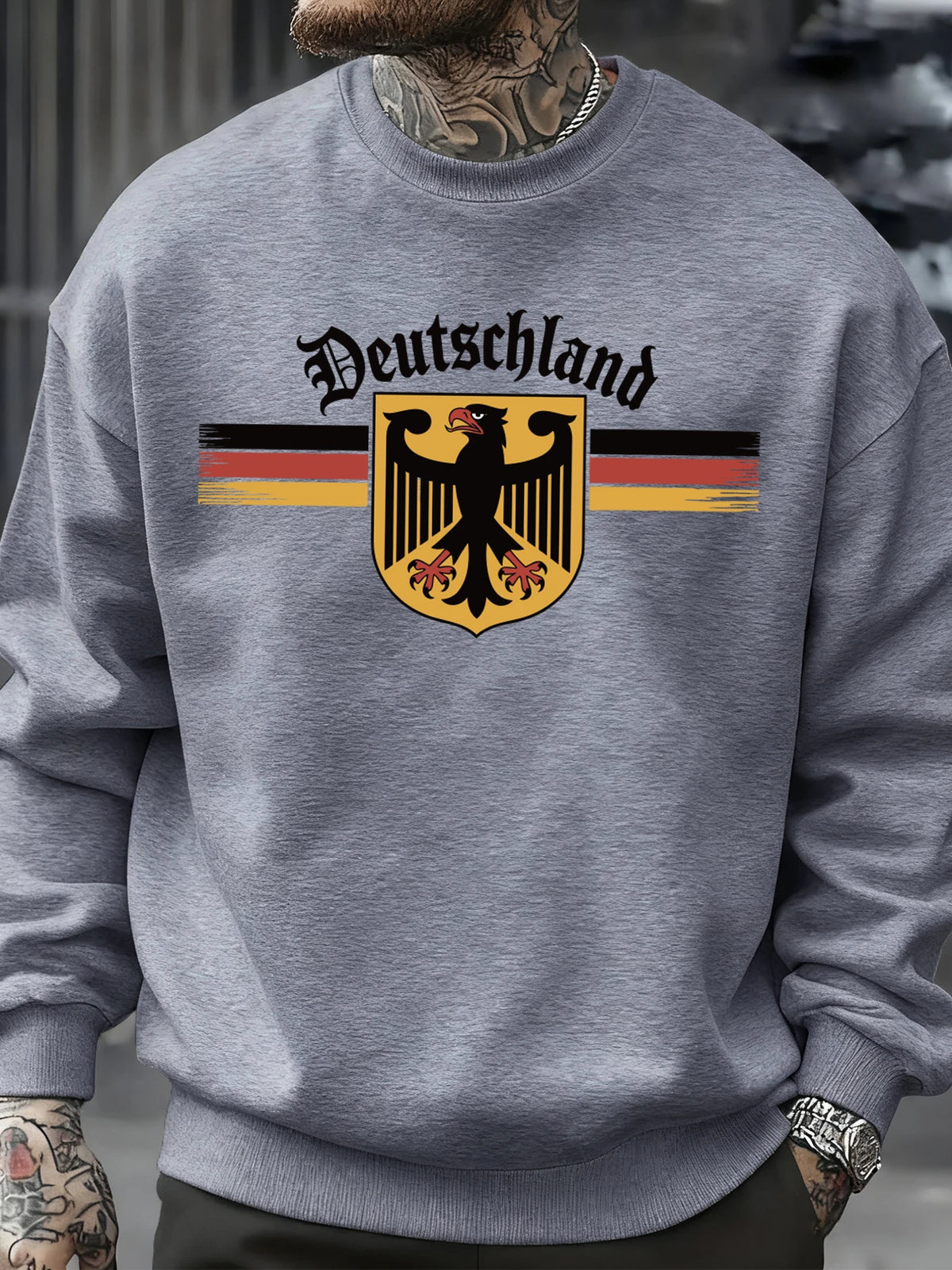 Deutschland National Emblem Printed Sweatshirt