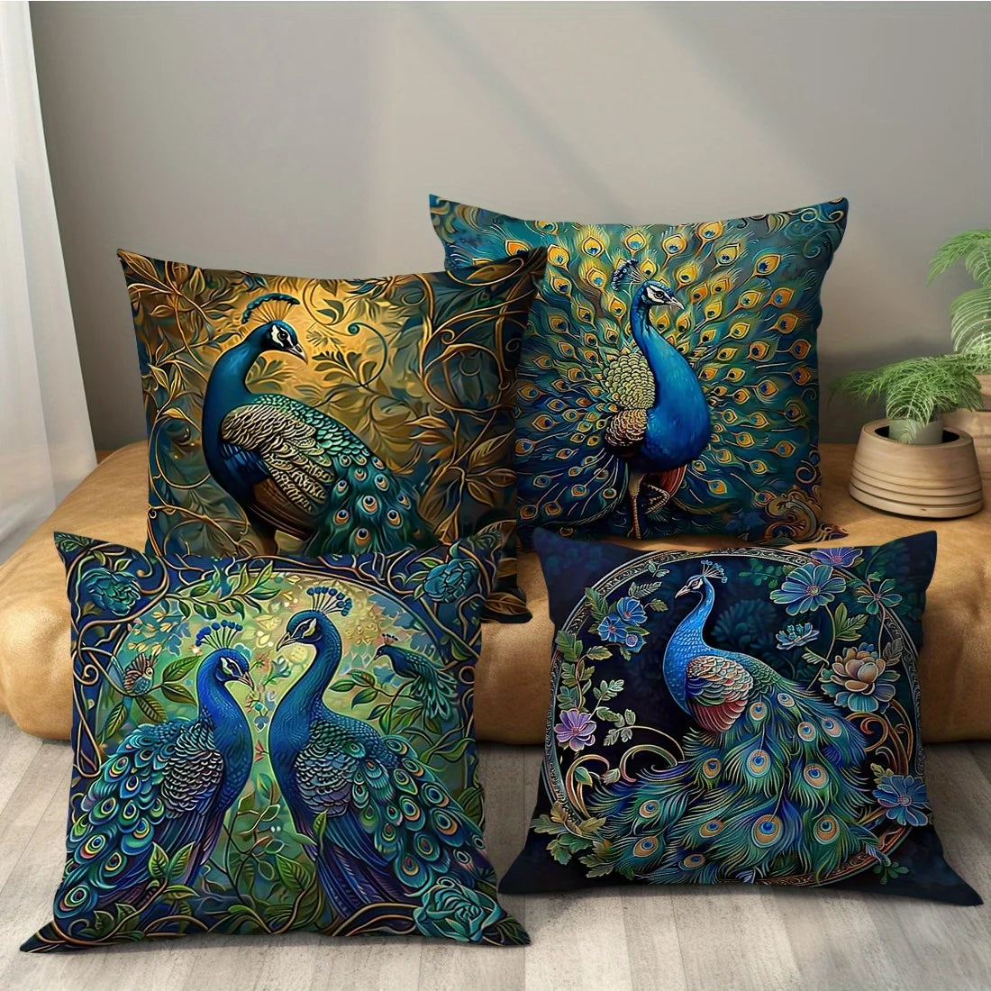 Peacock Pillow Covers