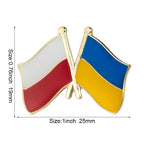 Ukraine Flag Badge with Other Countries