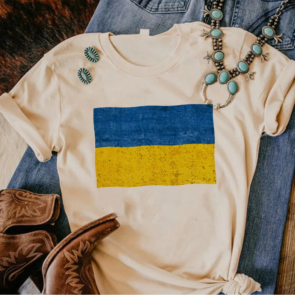 Ukraine T shirt women, female streetwear clothing