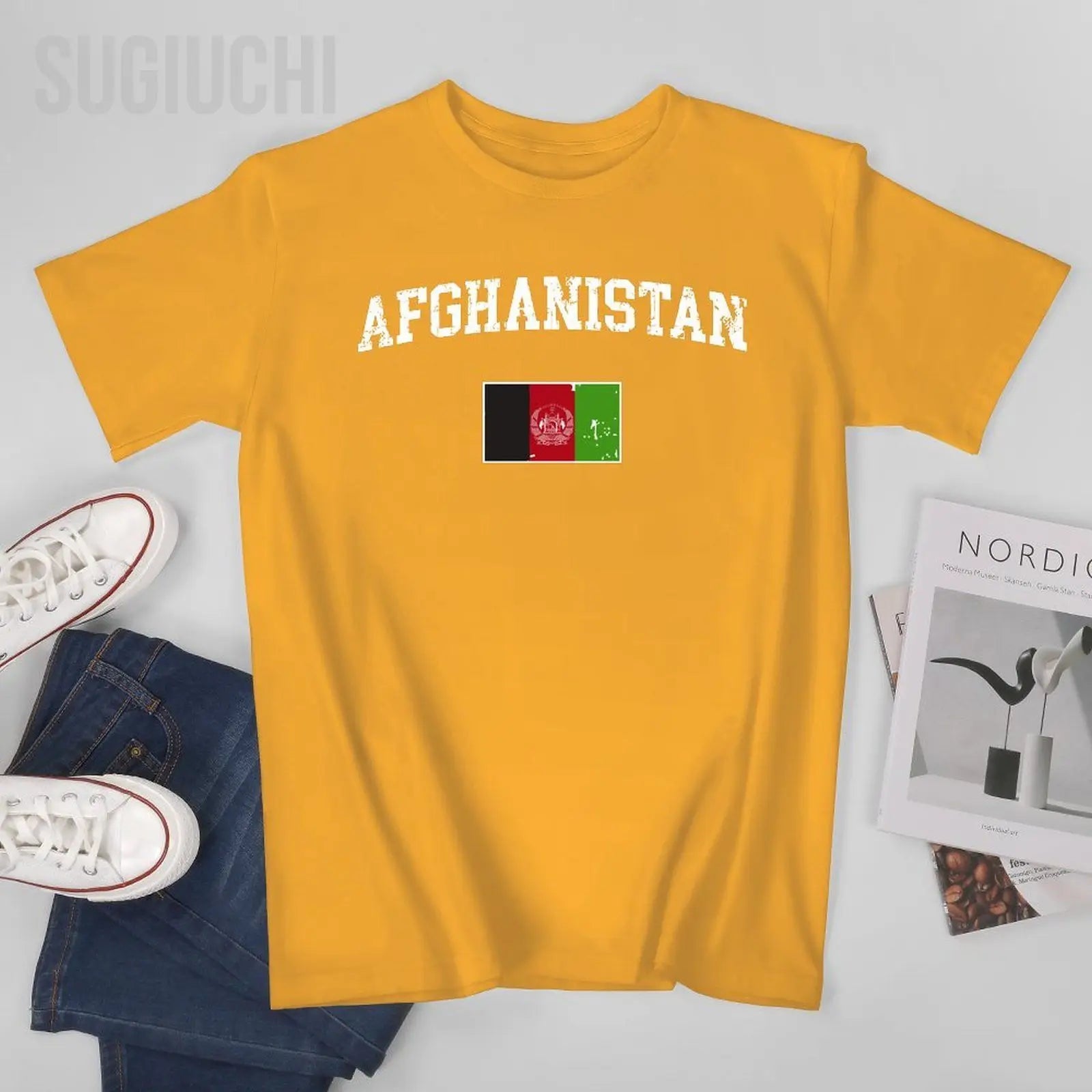 Afghanistan Flag Vintage Premium T-shirt