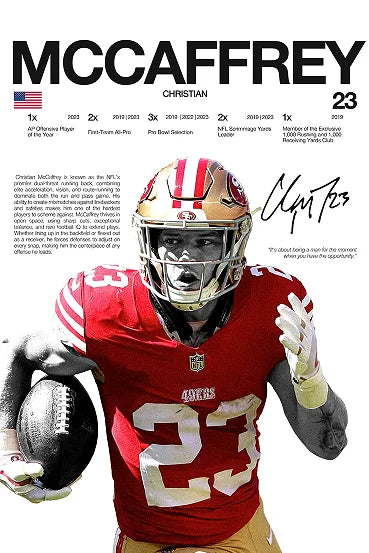 Classic American Football Sports Star Art Poster