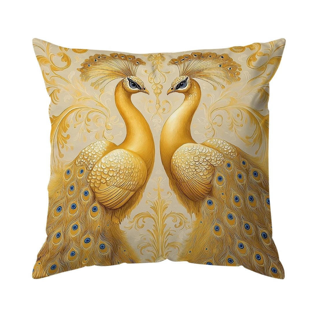 Golden Peacock Pillowcase