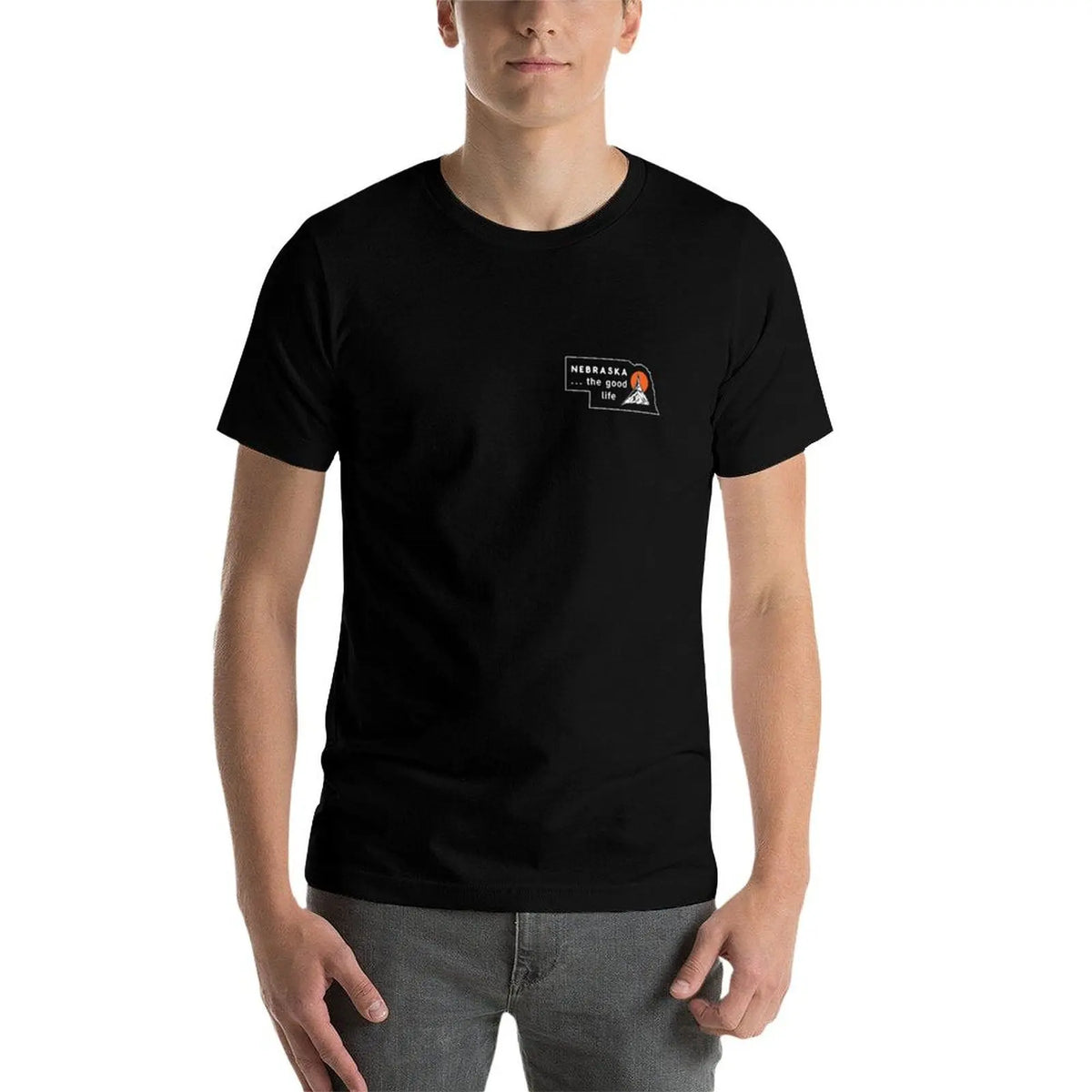 Nebraska Map - The Good Life T-Shirt