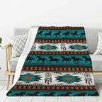 Native American Navajo Boho Aztec Pattern Blanket