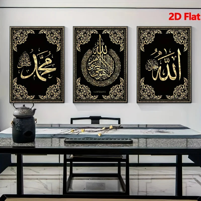 Black-Gold Calligraphy Posters