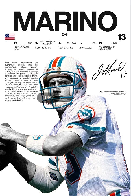 Classic American Football Sports Star Art Poster