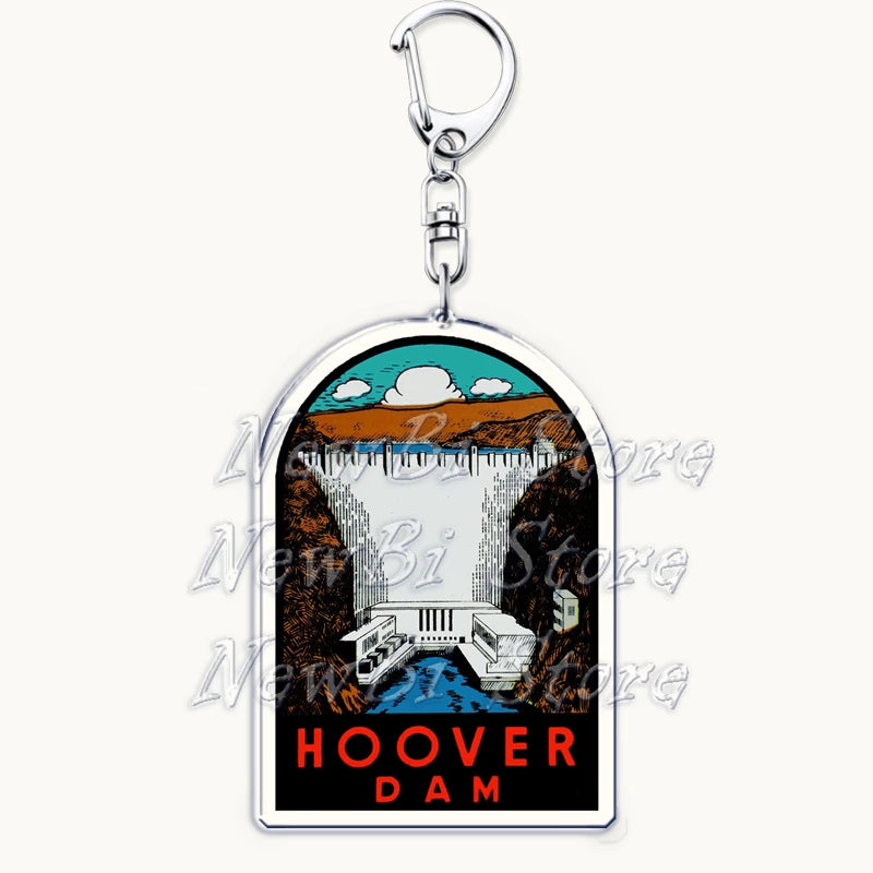 US Travel Keychain