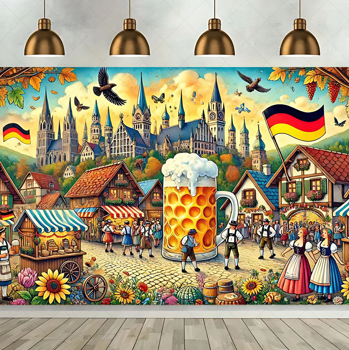 Oktoberfest Beer Theme Celebration Background