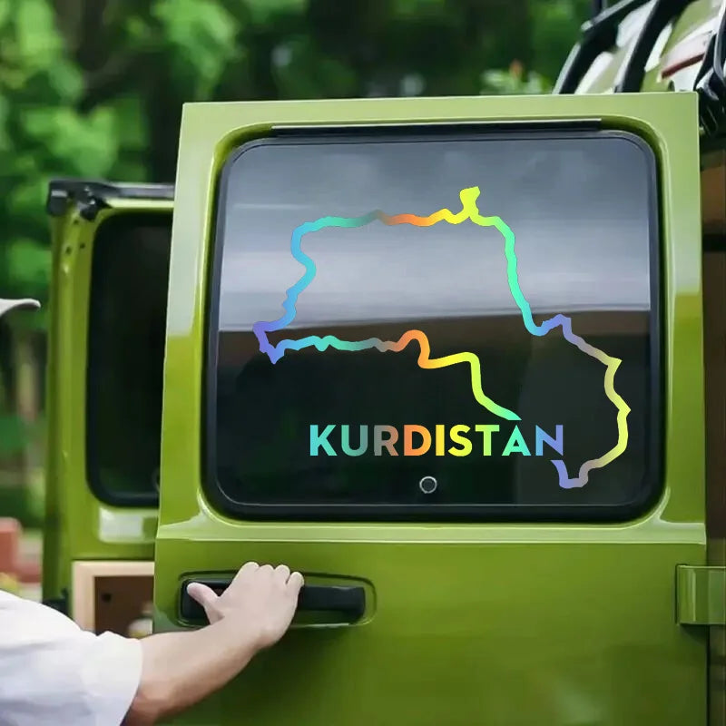 Car Sticker Kurdistan Map Outline