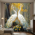 White Peacock Curtains