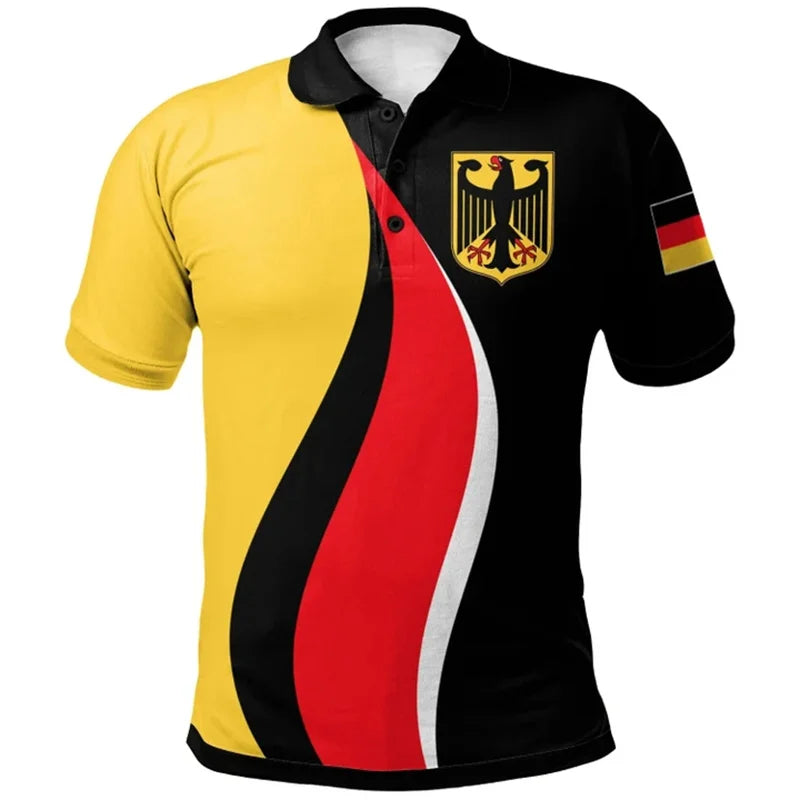 Print Germany Flag Polo Shirt
