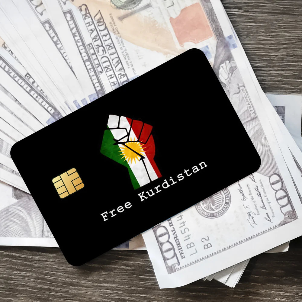 Flag of Kurdistan Poster Film Skin Cover Credit Card Stickers