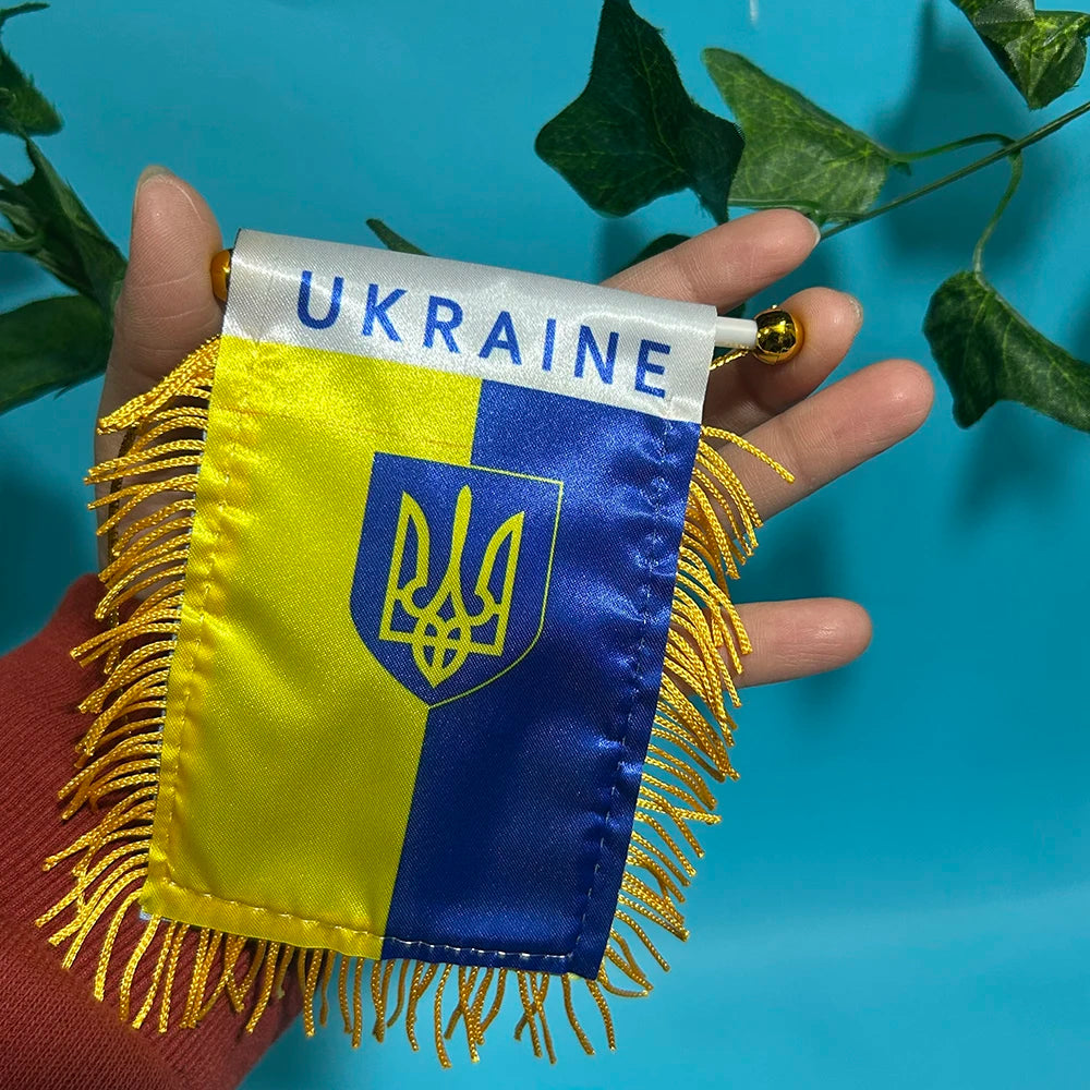 Ukraine Car Window Flag