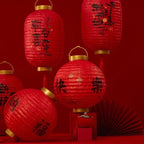 Chinese lamp LED Glowing classical red paper lantern