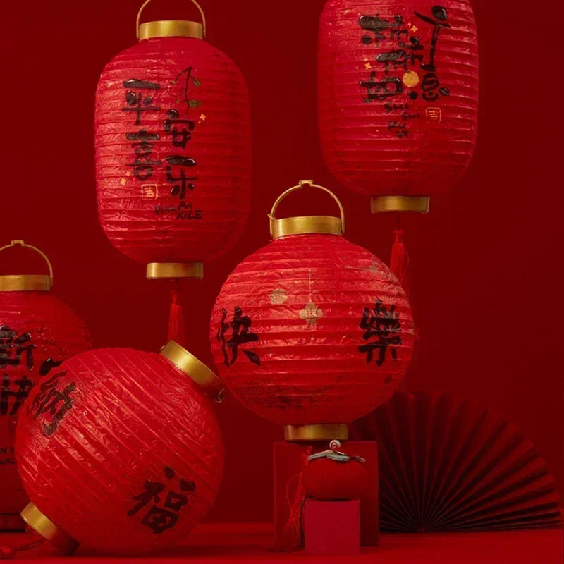 Chinese lamp LED Glowing classical red paper lantern
