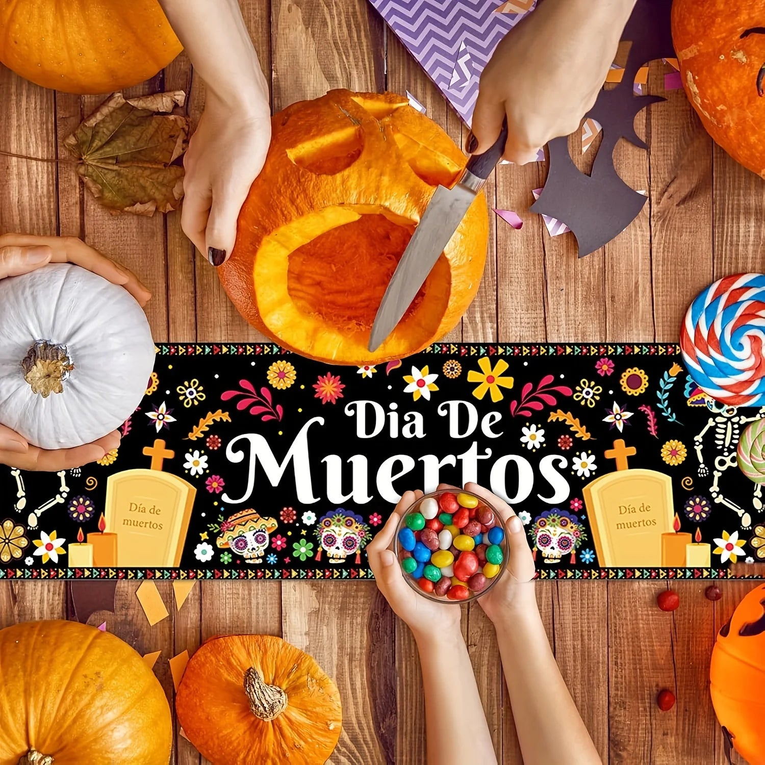 1 Piece of Mexican Day of the Dead Themed Table