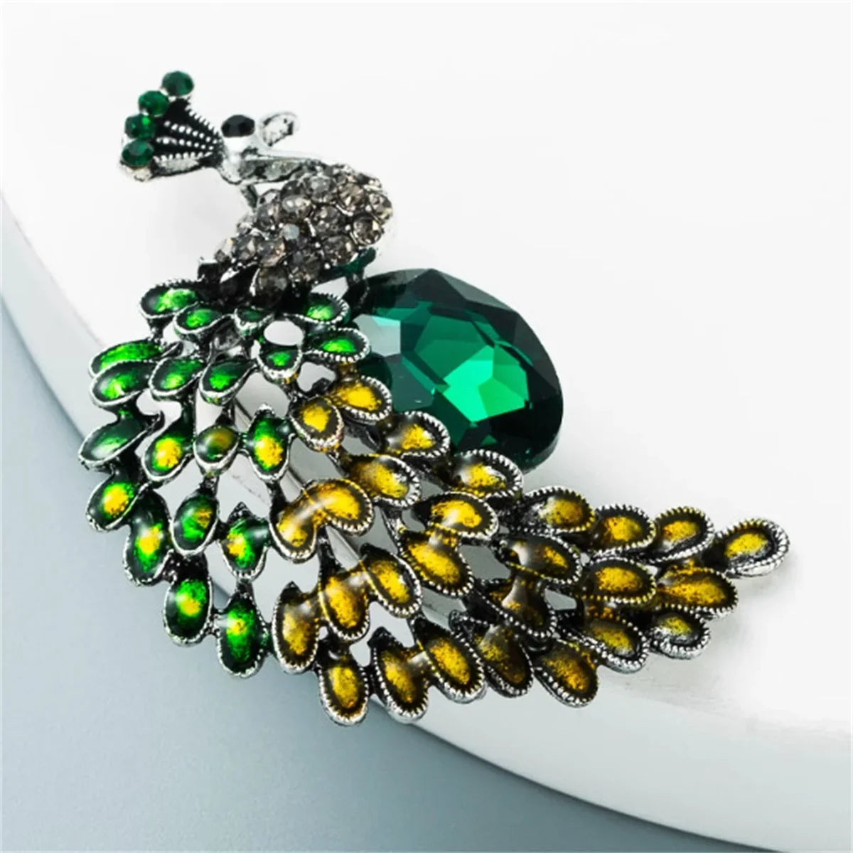Personalized Peacock Brooch Beautiful and Elegant Pin