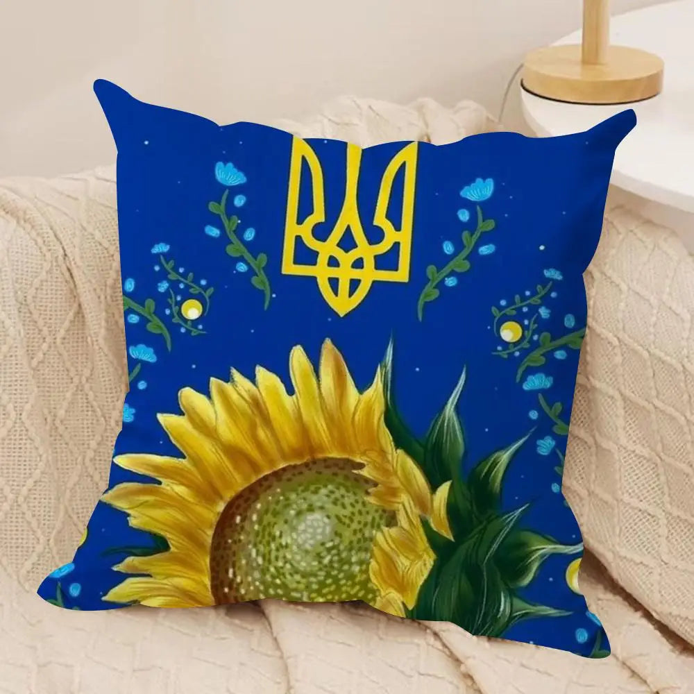 Ukraine Flag Aesthetic Cushion Cover Pillow