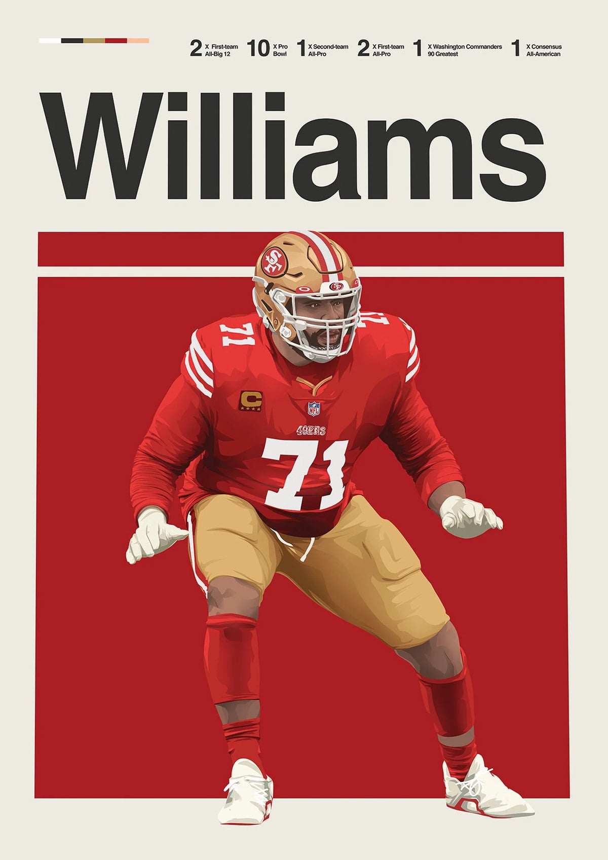 Classic American Football Star Athletes Highlights Achievements Posters