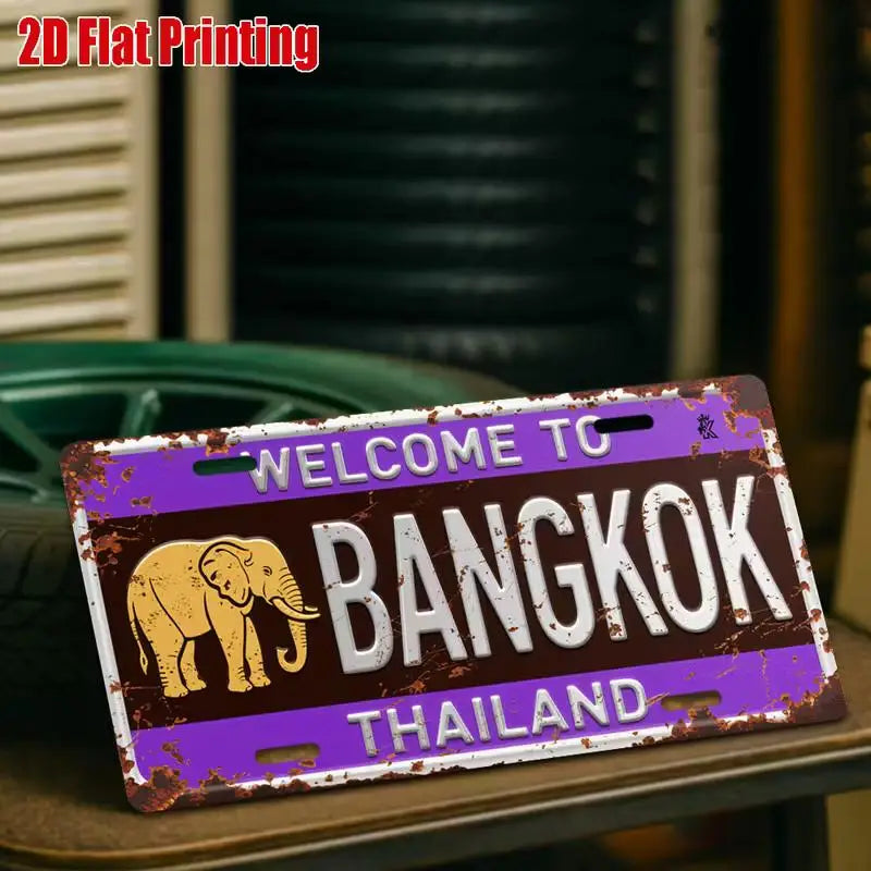 Vintage Thai License Plate