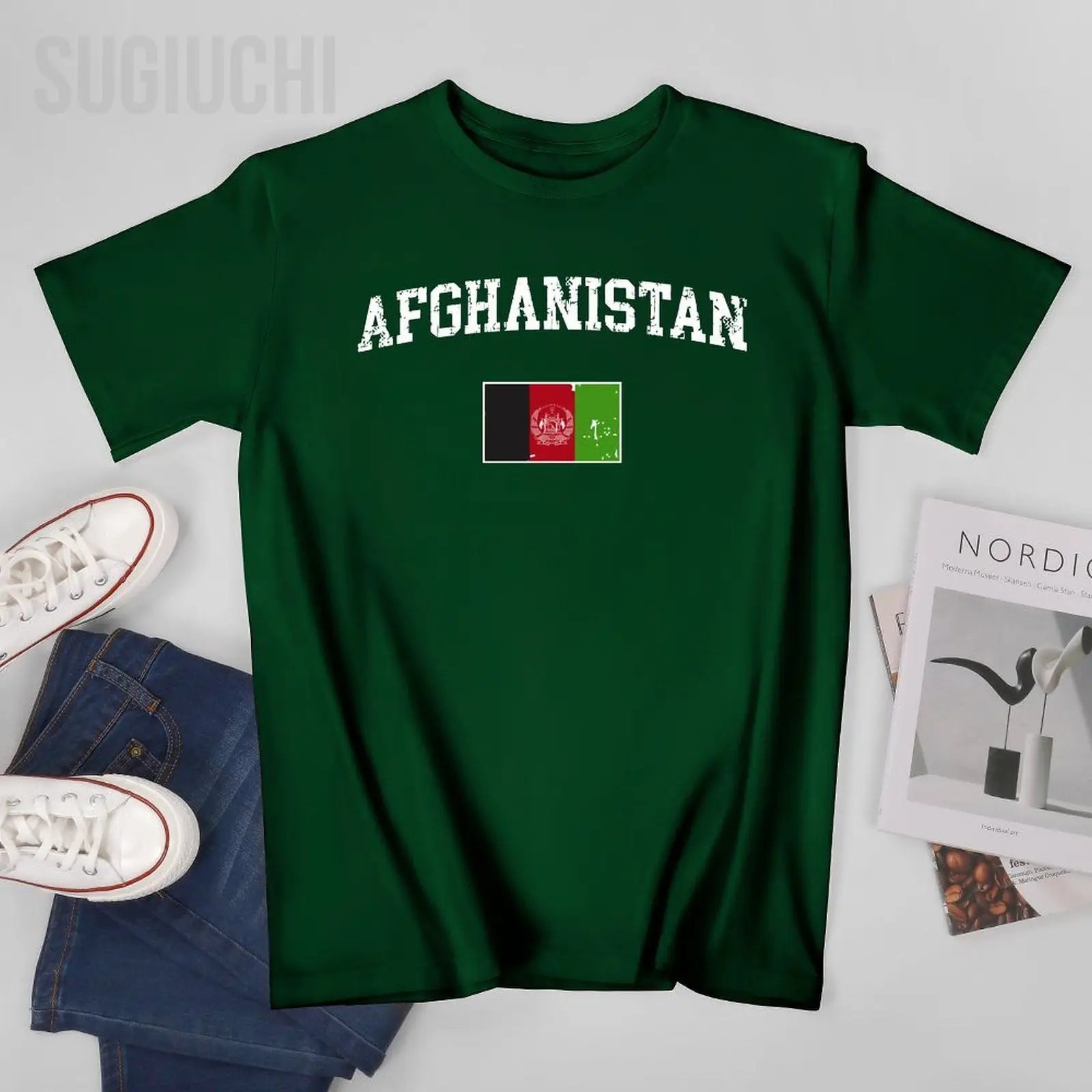 Afghanistan Flag Vintage Premium T-shirt
