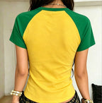 Brazil Style Print Tee Top